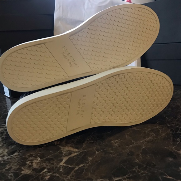 $695 Buscemi 100 mm Sport Leather Hightop trainers